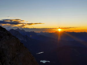 View from the Karwendel to sunset View from the Karwendel to sunset