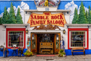 The USA, Wyoming, Jackson Hole, Jackson, The Saddle rock Family Saloon The USA, Wyoming, Jackson Hole, Jackson, The Saddle rock Family Saloon
