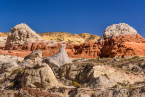 The USA, Utah, Kane County, Kanab, pariah Rimrocks, Toadstools Trail The USA, Utah, Kane County, Kanab, pariah Rimrocks, Toadstools Trail