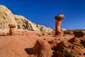 The USA, Utah, Kane County, Kanab, Pariah Rimrocks, The Toadstools The USA, Utah, Kane County, Kanab, Pariah Rimrocks, The Toadstools