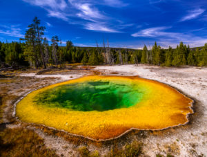 US, Wyoming, Yellowstone National Park, Old Faithful, Upper Geyser Basin, Morning Glory Pool US, Wyoming, Yellowstone National Park, Old Faithful, Upper Geyser Basin, Morning Glory Pool
