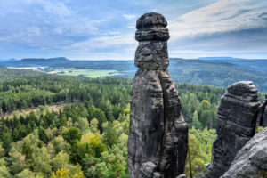 Germany, Saxony, Saxon Switzerland, Königstein, Pfaffenstein, rock needle Barbarine
