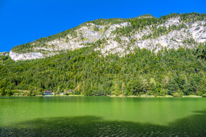 Austria, Tyrol, Kufstein district, Kramsach, Reintaler See against Stegerwand