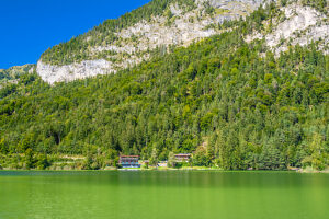 Austria, Tyrol, Kufstein district, Kramsach, Reintaler See against Stegerwand