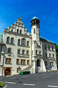 Renaissance town hall, Jachymov, Joachimsthal, Erzgebirge-Krusnohorí mining region, Bohemia, Czech Republic Renaissance town hall, Jachymov, Joachimsthal, Erzgebirge-Krusnohorí mining region, Bohemia, Czech Republic