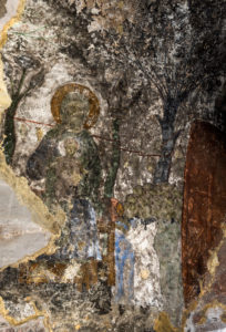 Scene from the Last Judgment, wall painting from the 12th century, narthex of the Church of the Assumption, cave monastery Wardsia, Erusheti Mountains, Meskheti, Georgia Scene from the Last Judgment, wall painting from the 12th century, narthex of the Church of the Assumption, cave monastery Wardsia, Erusheti Mountains, Meskheti, Georgia