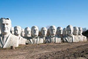 United States presidential heads parked out of amusement park / Presidents Heads in Croaker, Virginia United States presidential heads parked out of amusement park / Presidents Heads in Croaker, Virginia