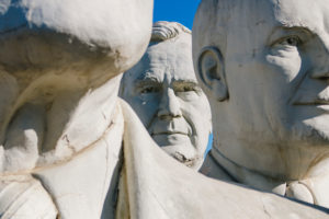 United States presidential heads parked out of amusement park / Presidents Heads in Croaker, Virginia United States presidential heads parked out of amusement park / Presidents Heads in Croaker, Virginia