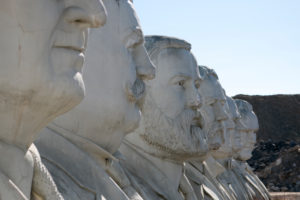 United States presidential heads parked out of amusement park / Presidents Heads in Croaker, Virginia United States presidential heads parked out of amusement park / Presidents Heads in Croaker, Virginia