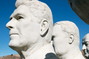 United States presidential heads parked out of amusement park / Presidents Heads in Croaker, Virginia United States presidential heads parked out of amusement park / Presidents Heads in Croaker, Virginia