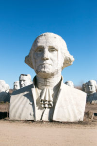 USA Presidential Heads from Amusement Park / Presidents Heads in Croaker, Virginia, George Washington USA Presidential Heads from Amusement Park / Presidents Heads in Croaker, Virginia, George Washington