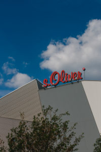 Headquarters of the s.Oliver fashion manufacturer in Rottendorf near Würzburg Logo Headquarters of the s.Oliver fashion manufacturer in Rottendorf near Würzburg Logo