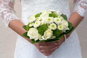 Detail, wedding, bride with bridal bouquet Detail, wedding, bride with bridal bouquet