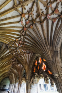 England, Kent, Canterbury, Canterbury Cathedral, Fan Vaulted Ceiling of The Cloisters England, Kent, Canterbury, Canterbury Cathedral, Fan Vaulted Ceiling of The Cloisters