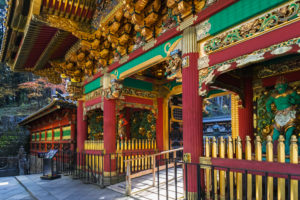 Japan, Honshu, Tochigi Prefecture, Nikko, Rinnoji Temple, Entrance Gate to Taiyuin Mausoleum Japan, Honshu, Tochigi Prefecture, Nikko, Rinnoji Temple, Entrance Gate to Taiyuin Mausoleum