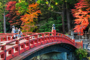 Japan, Honshu, Tochigi Prefecture, Nikko, Shinkyo Bridge and River Daiya Japan, Honshu, Tochigi Prefecture, Nikko, Shinkyo Bridge and River Daiya