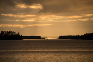 Dramatic sky, lake landscape, Finland Dramatic sky, lake landscape, Finland