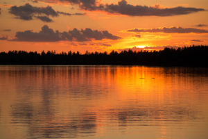 Beautiful Sunset Evening by The Lake, Finland Beautiful Sunset Evening by The Lake, Finland