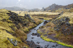 Landscape north of Arnarstapi, Vesturland, West Iceland, lava rocks, moss, Snæfellsjökull, Snæfellsnes peninsula Landscape north of Arnarstapi, Vesturland, West Iceland, lava rocks, moss, Snæfellsjökull, Snæfellsnes peninsula
