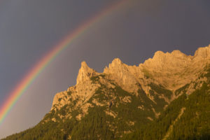 Rainbow over the Karwendel mountains Rainbow over the Karwendel mountains