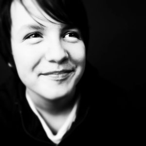 Smart Portraits of a Teenage Boy, Smiling, Black and White