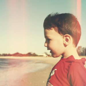 Boy at beach, Kurnell, Sydney, New South Wales, Australia