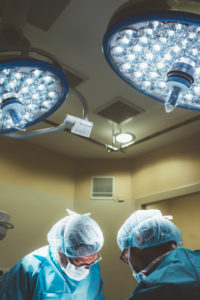 Surgeons during a surgery