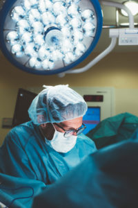Surgeon during a surgery