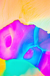 Vibrant colors swirl into an abstract design