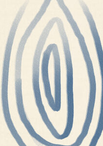 Abstract blue concentric lines illustration on a light background