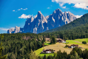 Italy. South Tyrol, Villnößtal, Geislergruppe Italy. South Tyrol, Villnößtal, Geislergruppe