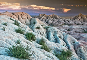 South Dakota, Badlands National Park, mountain crest, summit ridge, sleeping dog South Dakota, Badlands National Park, mountain crest, summit ridge, sleeping dog