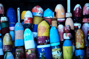The USA, Massachusetts, Rockport, lobster buoys The USA, Massachusetts, Rockport, lobster buoys
