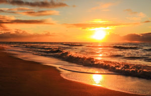 The North Sea, island, Sylt, sundown The North Sea, island, Sylt, sundown