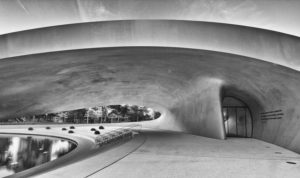 Wolfsburg, Autostadt, Porsche pavilion, architecture, s/w Wolfsburg, Autostadt, Porsche pavilion, architecture, s/w