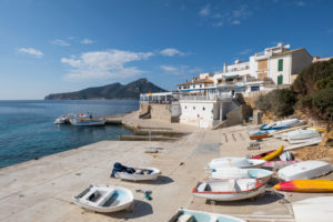 Boats on the beach of Sant Elm, Mallorca, Balearic Islands, Spain Boats on the beach of Sant Elm, Mallorca, Balearic Islands, Spain