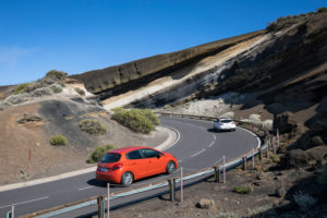 La Tarta del Teide on the TF-24 road, geological formation of different volcanic ash layers in the El Teide National Park, UNESCO World Heritage, Tenerife, Canary Islands, Spain La Tarta del Teide on the TF-24 road, geological formation of different volcanic ash layers in the El Teide National Park, UNESCO World Heritage, Tenerife, Canary Islands, Spain