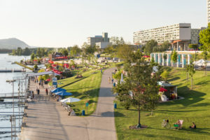 The CopaBeach on the New Danube, leisure area, 22nd district, Donaustadt, Vienna, Austria, The CopaBeach on the New Danube, leisure area, 22nd district, Donaustadt, Vienna, Austria,