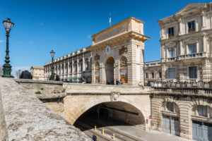 Montpellier, Herault, France, Arc de Triomphe Porte du Peyrou, Languedoc-Roussillon region Montpellier, Herault, France, Arc de Triomphe Porte du Peyrou, Languedoc-Roussillon region