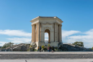 Montpellier, Herault, France, Water Tower Château d'Eau at Place Royale du Peyrou in the Languedoc-Roussillon region Montpellier, Herault, France, Water Tower Château d'Eau at Place Royale du Peyrou in the Languedoc-Roussillon region