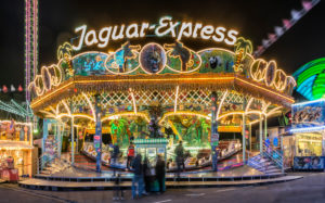 Frankfurt am Main, Hesse, Germany, Jaguar Express ride on the Frankfurt Spring Dippemess