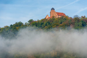 Breuberg, Hesse, Germany, Burg Breuberg in autumn Breuberg, Hesse, Germany, Burg Breuberg in autumn