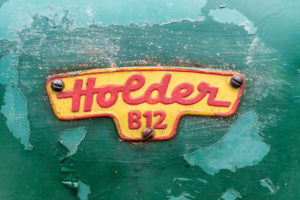 Breuberg, Hessen, Deutschland. Holder Traktor vom Typ B 12, Baujahr 1955, 12 PS, Hubraum 604 ccm. Breuberg, Hessen, Deutschland. Holder Traktor vom Typ B 12, Baujahr 1955, 12 PS, Hubraum 604 ccm.