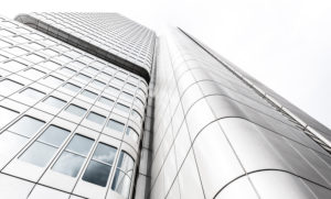 Skyscraper facade, Frankfurt am Main, Hesse, Germany, Europe Skyscraper facade, Frankfurt am Main, Hesse, Germany, Europe