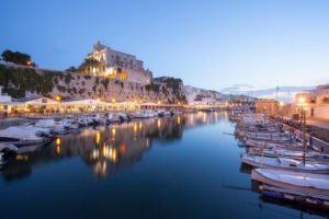 Old port with town hall, Ciutadella, Menorca Old port with town hall, Ciutadella, Menorca