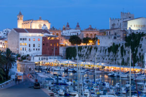 Old port with cathedral, Ciutadella, Menorca Old port with cathedral, Ciutadella, Menorca