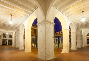 Arcades and market hall, Plaza de la Libertat, Ciutadella, Menorca Arcades and market hall, Plaza de la Libertat, Ciutadella, Menorca