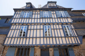 Half-timbered in the old town, Quimper France, France Half-timbered in the old town, Quimper France, France