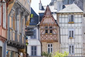 Half-timbering in Rue Kereon, Quimper France, France Half-timbering in Rue Kereon, Quimper France, France