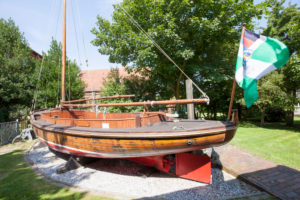Historic ship Aegir, Teehuus, old lighthouse, Borkum, East Frisian Islands Historic ship Aegir, Teehuus, old lighthouse, Borkum, East Frisian Islands